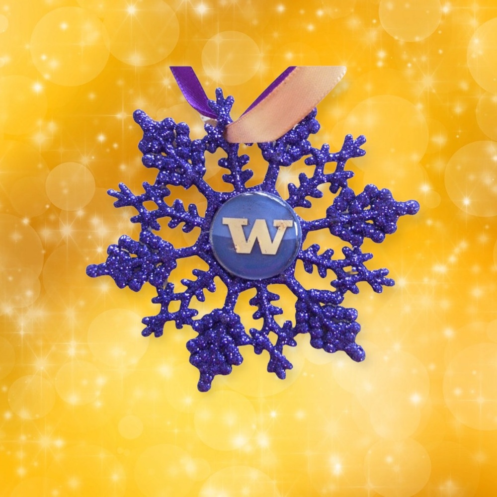 Univ of WA HUSKIES Snowflake Ornament - UW *NEW*